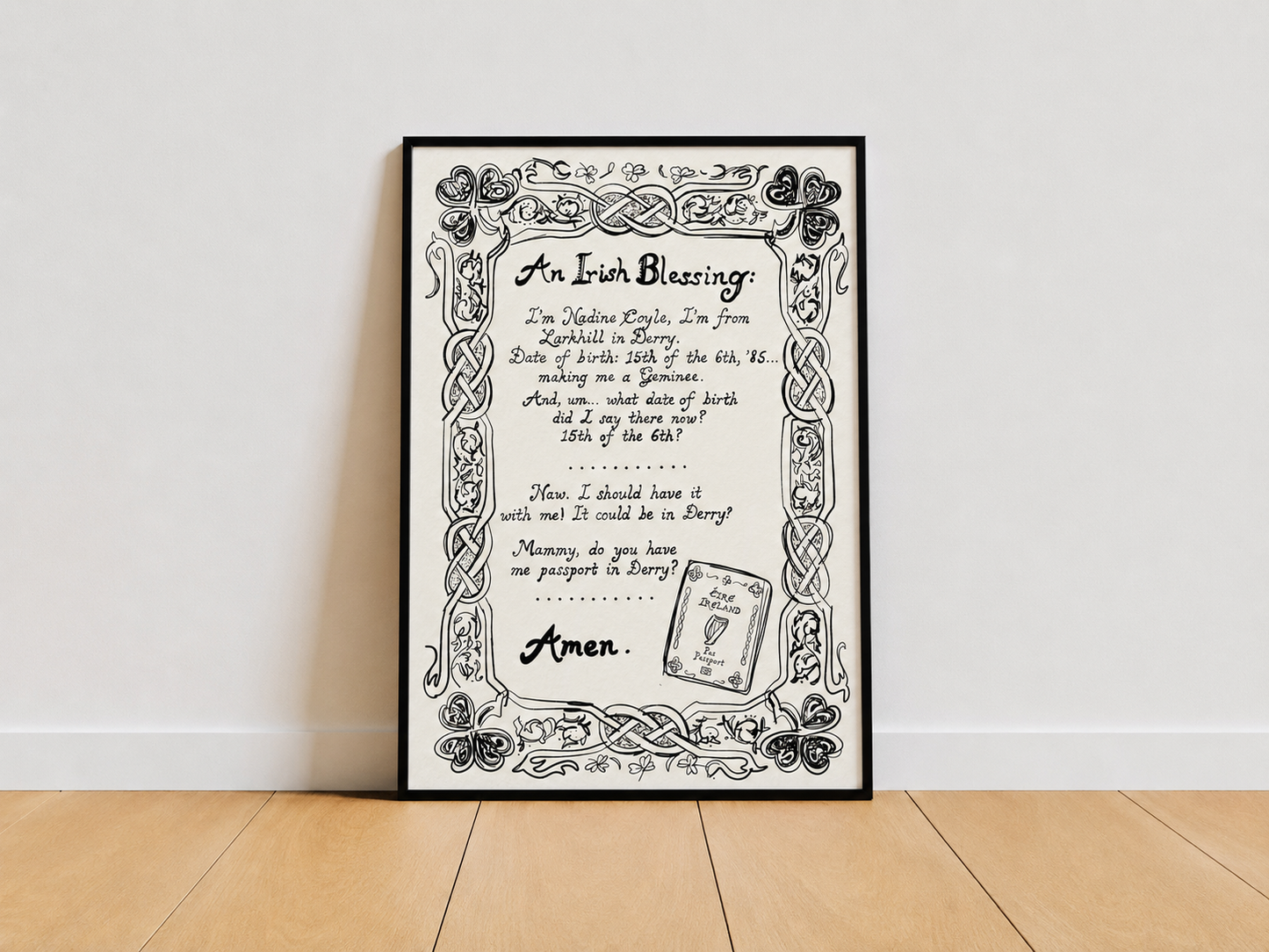 Nadine Coyle Irish Blessing Print
