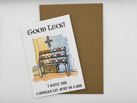 ‘Candles Lit’ Good Luck Card