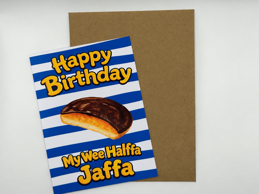 ‘Halffa Jaffa’ Birthday Card