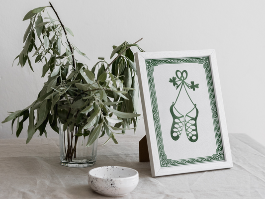 Irish Dancing Shoes Watercolour Print