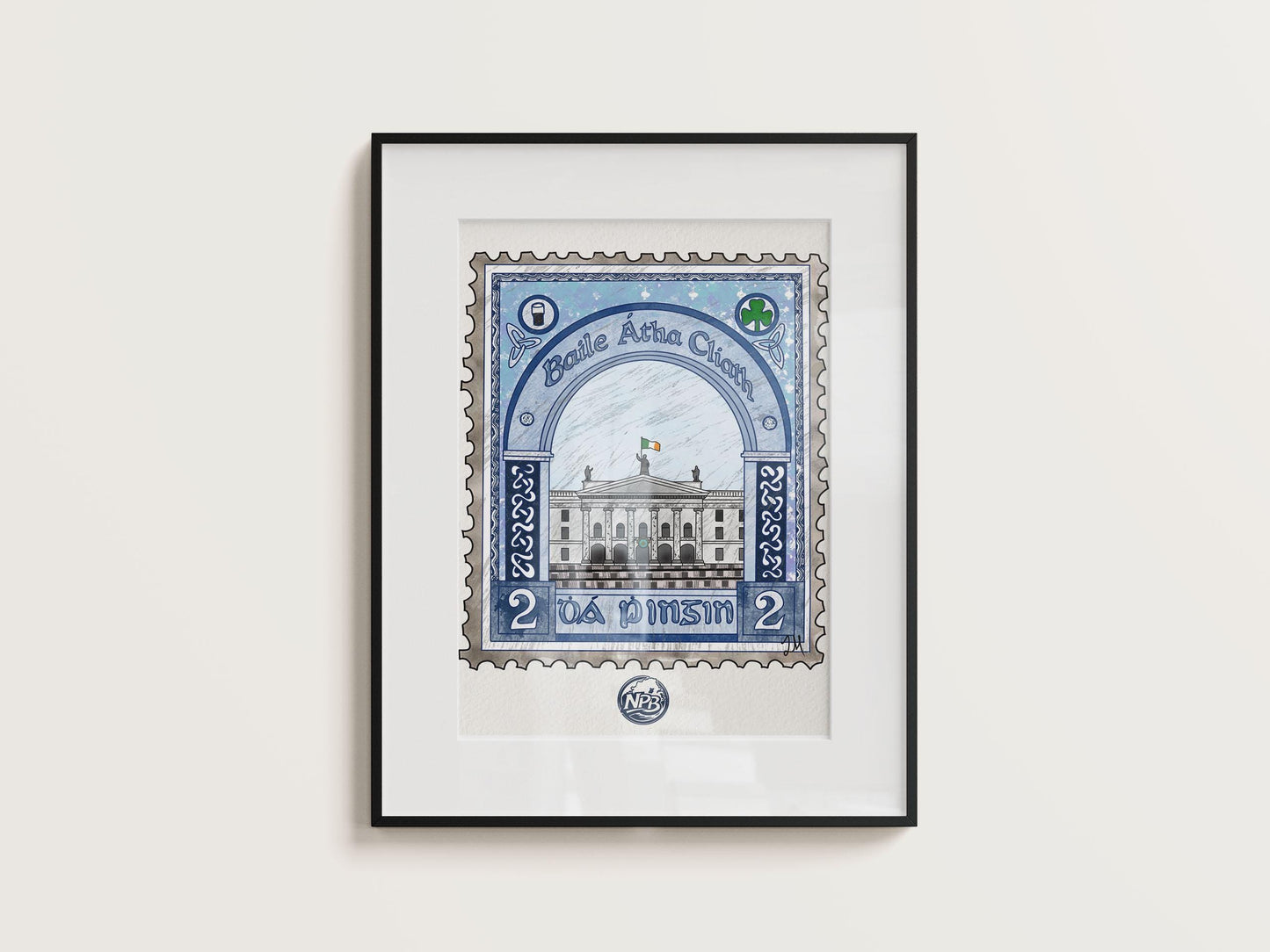 Vintage Irish Postal Stamp Prints