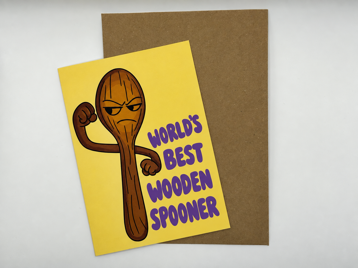 ‘World’s Best Wooden Spooner’ Novelty Card