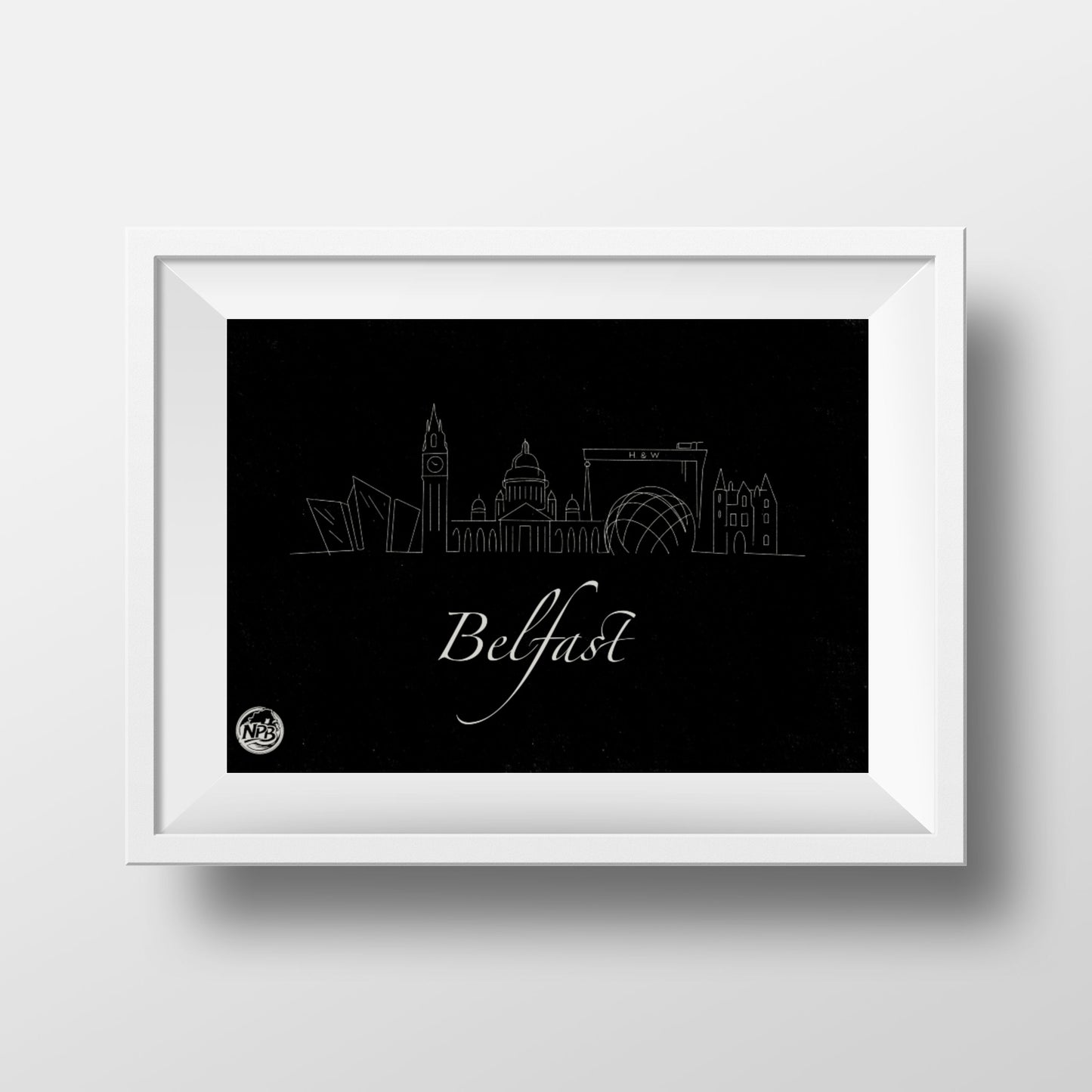 Minimalist Belfast Skyline Print