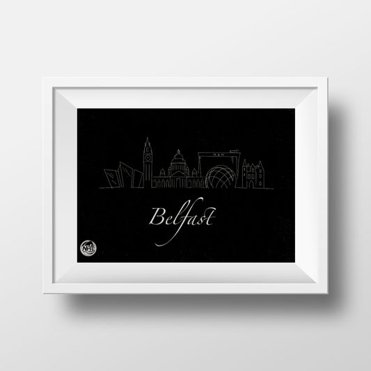 Minimalist Belfast Skyline Print