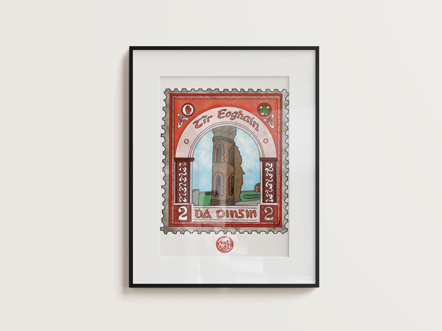 Vintage Irish Postal Stamp Prints