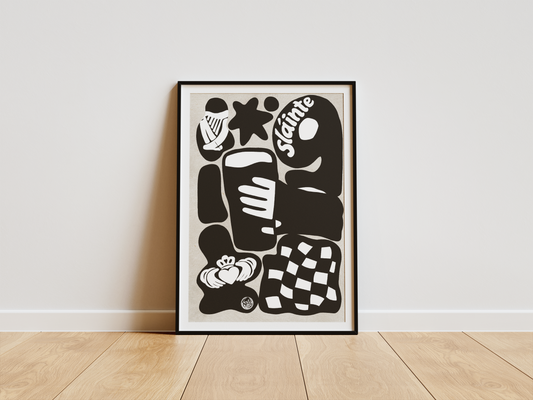 Irish Symbols Geometric Print