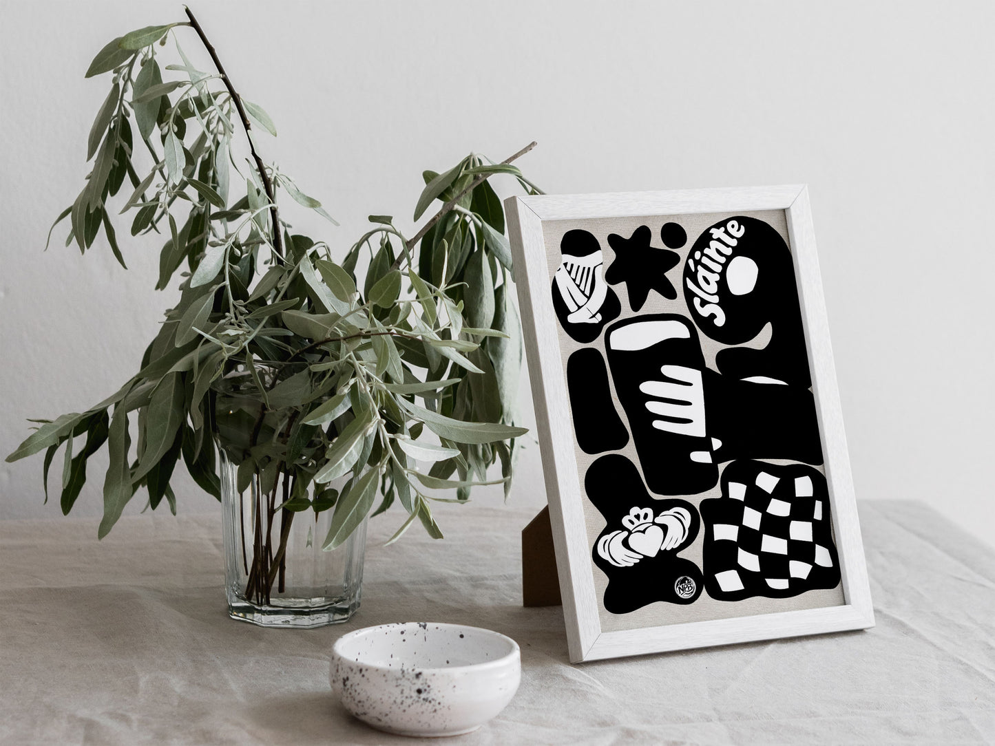 Irish Symbols Geometric Print